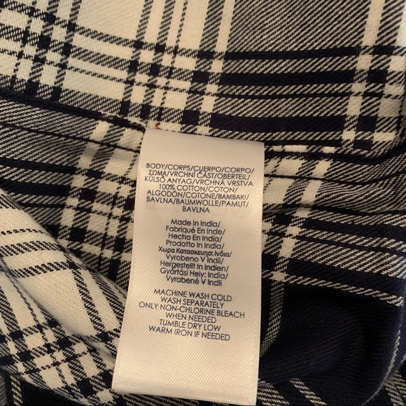 Chaps Men’s Plaid Flannel Button Down Shirt - NWT - Picture 8 of 13